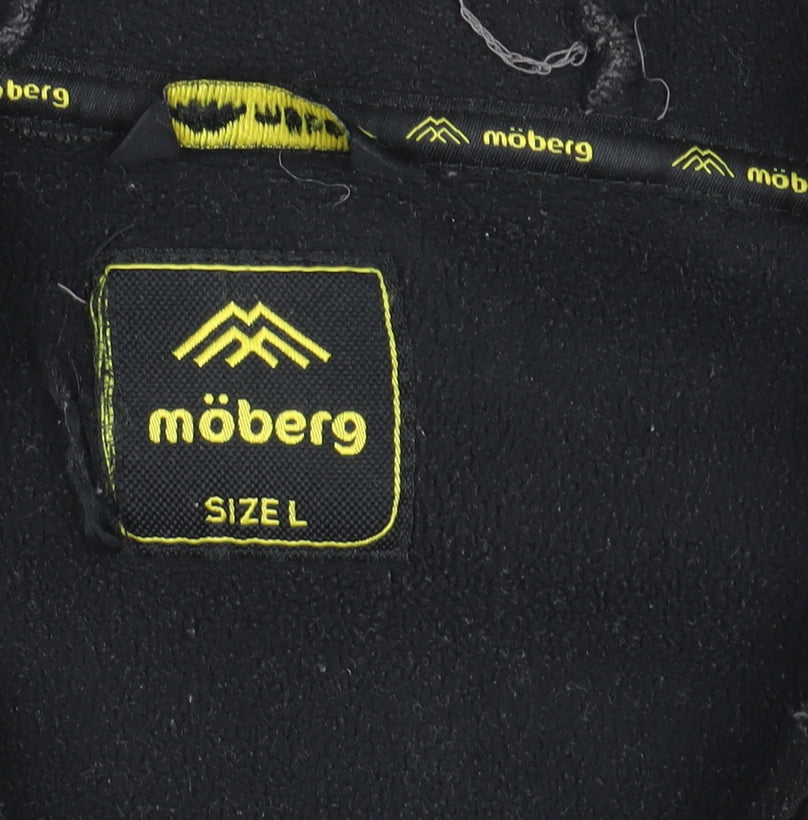 Möberg Men's Grey Hooded Full Zip Fleece Jacket Size L