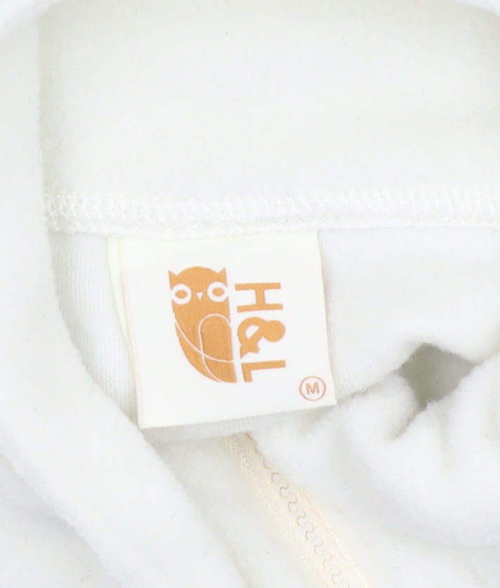 Harper & Lewis Mens Ivory Fleece 1/4 Zip Sweatshirt M Regular Fit