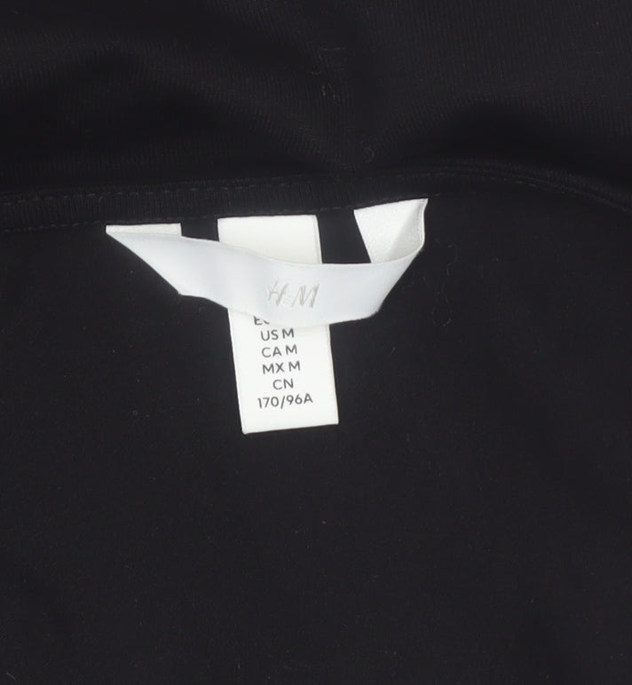 H&M Women’s Black A-Line Stretch Knee Length Dress Size 12