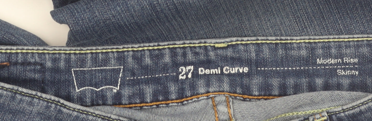 Levi's Women's Blue Skinny Jeans Size 27 Demi Curve Mid Rise