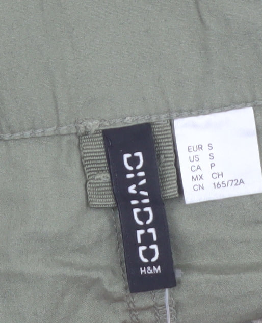 H&M Divided Women Green Cargo Short Skirt Size 8