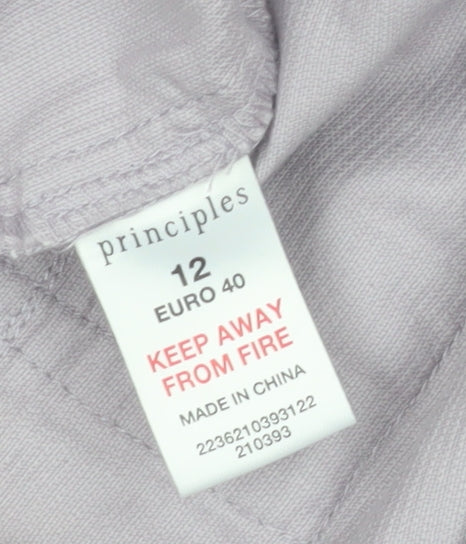 Principles Women Purple Corduroy Pencil Skirt Size 12