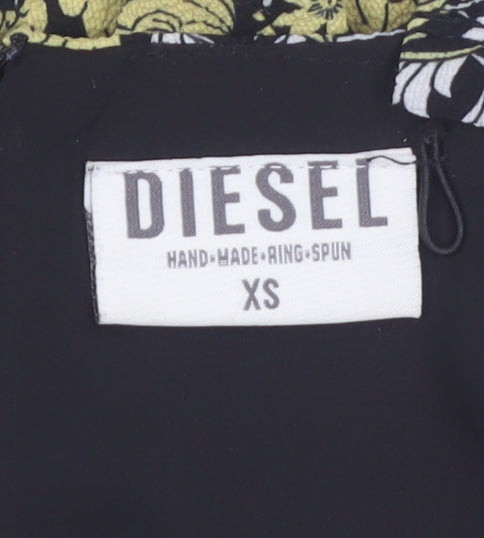 Diesel Womens Multicoloured Floral Shift Dress XS Sleeveless