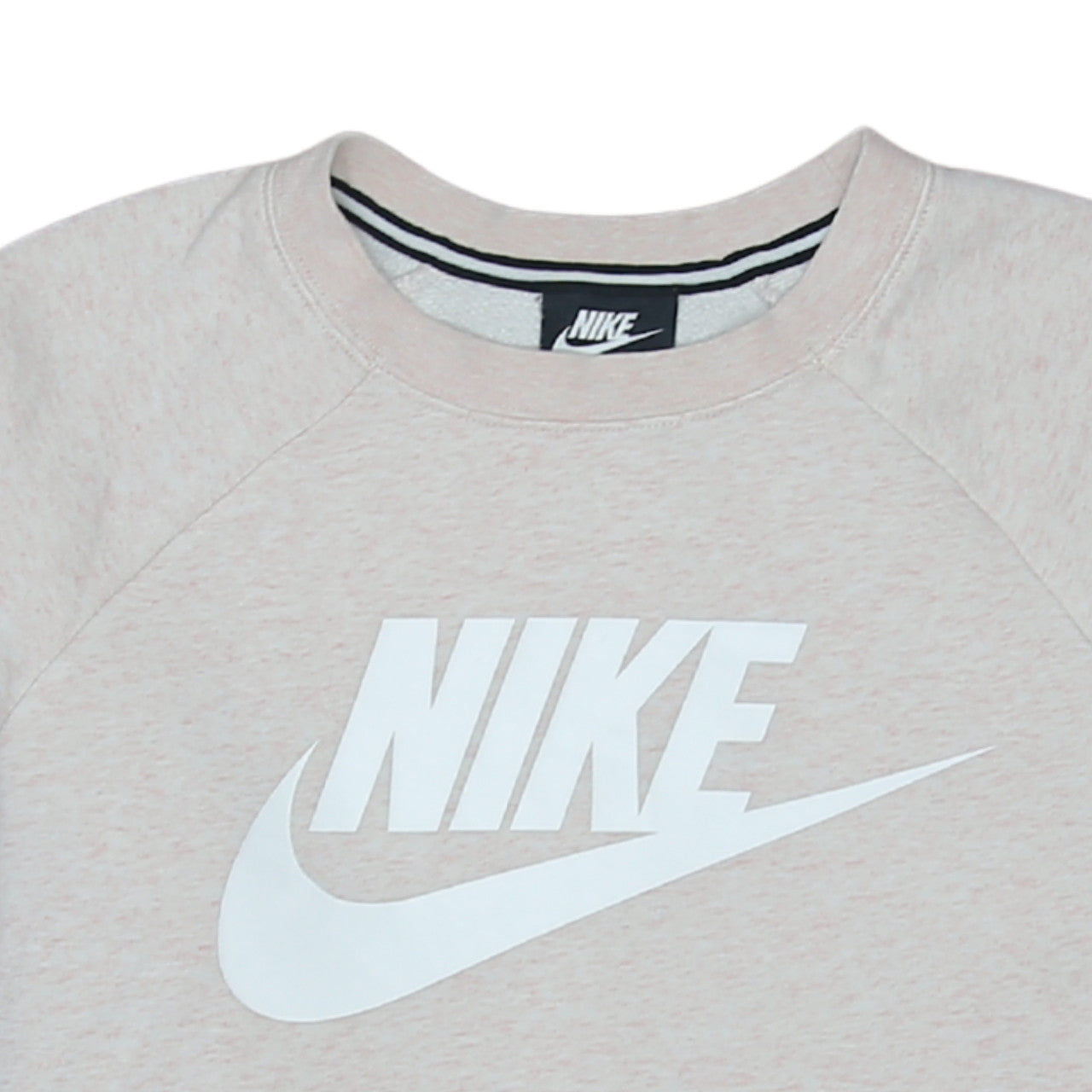 Nike Women Beige Crew Neck Pullover Sweatshirt Medium