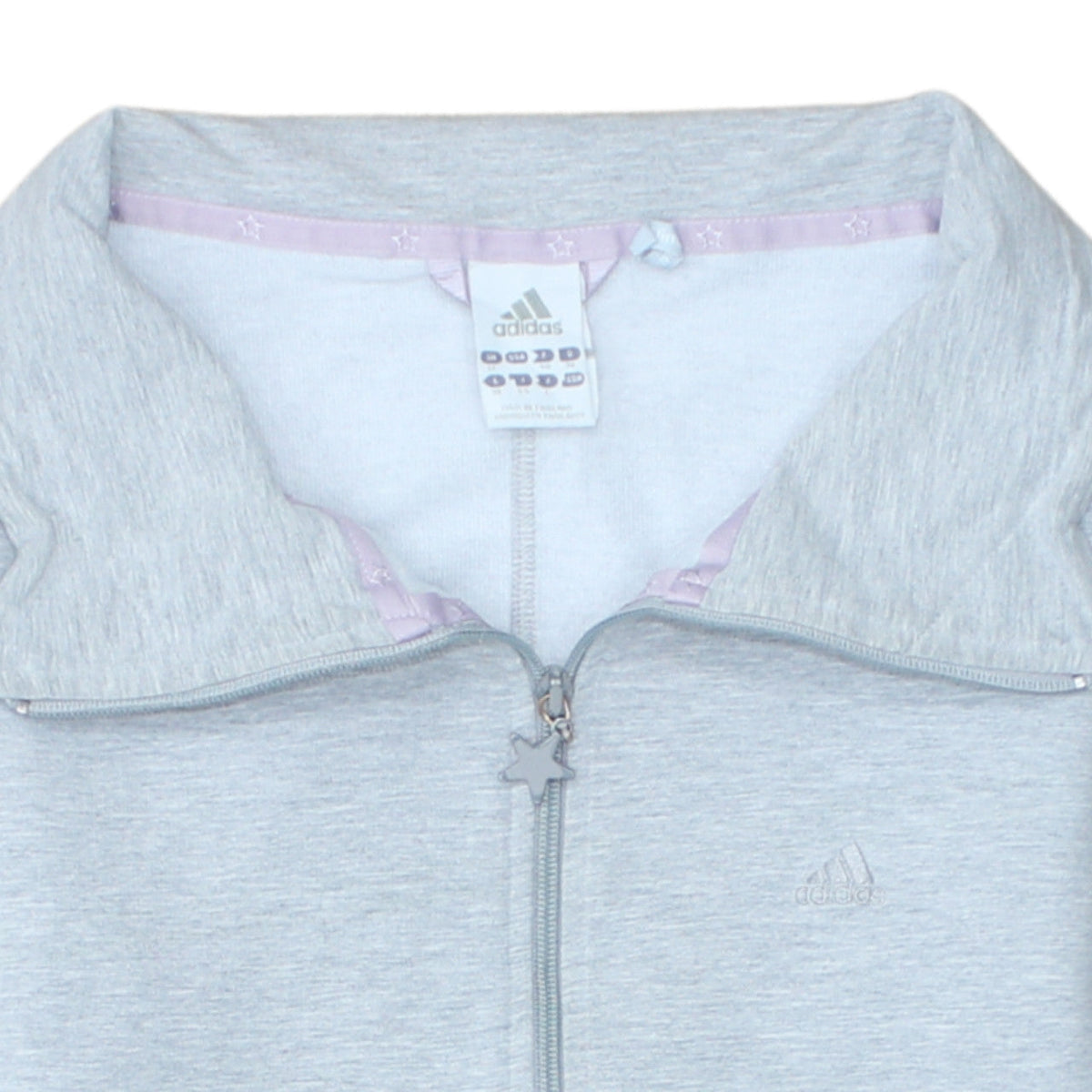 Adidas Women's Grey Track Jacket Size 12 Full Zip Sports Top