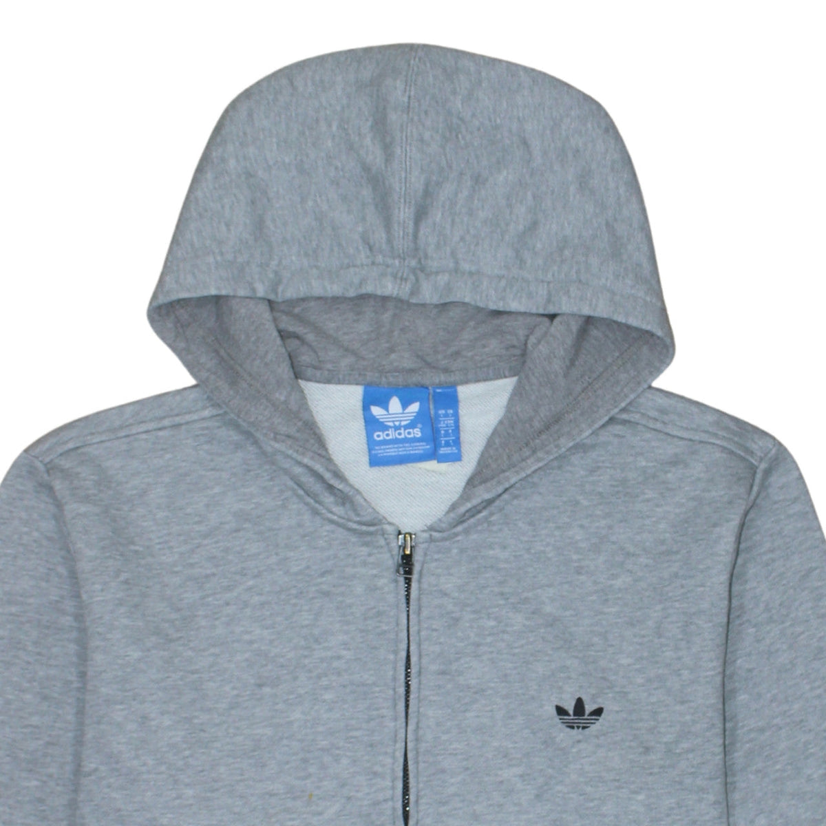 adidas Men Grey Full Zip Hoodie L Regular Fit Sportswear