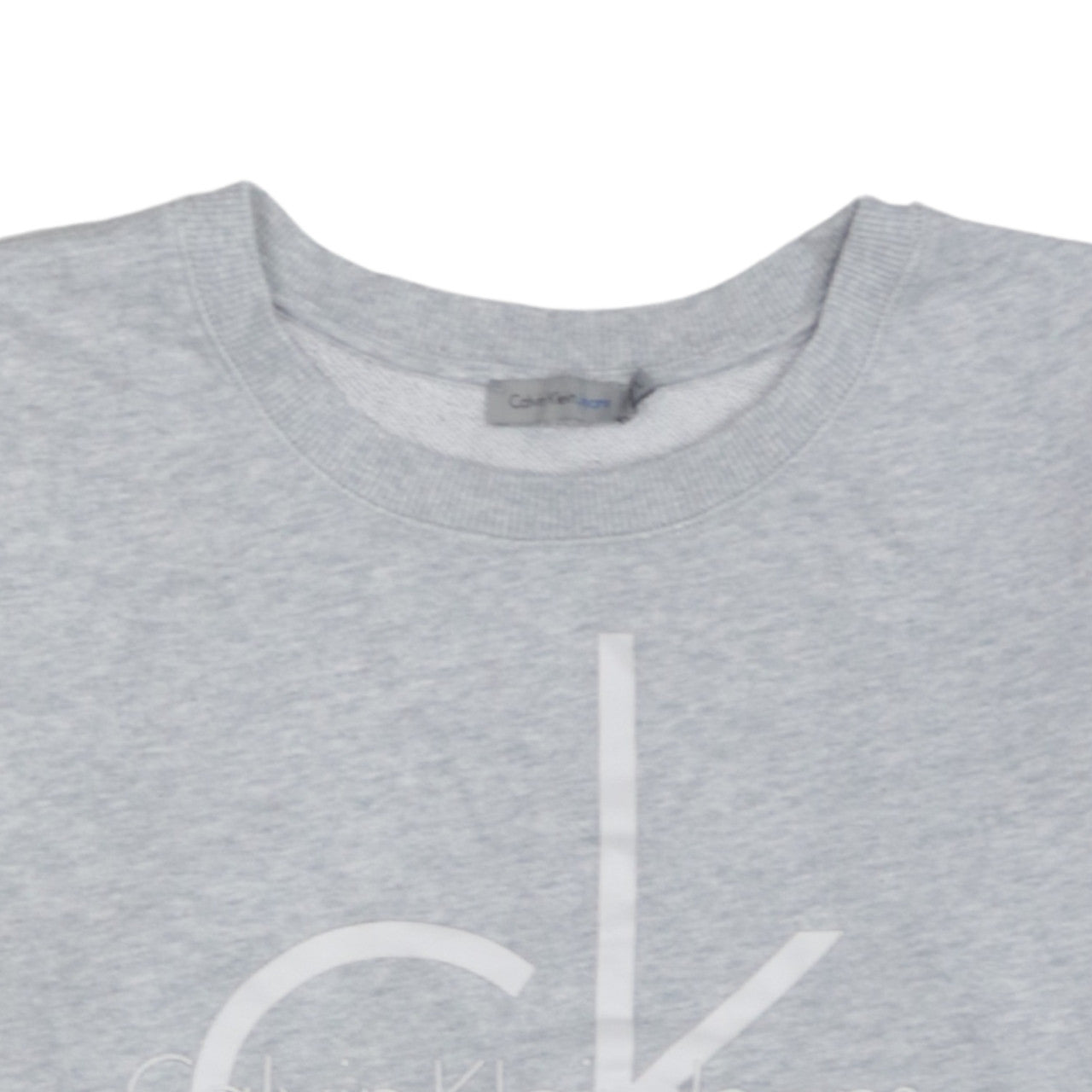 Calvin Klein Jeans Women Grey Logo Crew Neck Sweatshirt L
