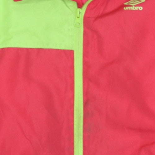 Umbro Girls Pink Lightweight Windbreaker Jacket Size 152cm