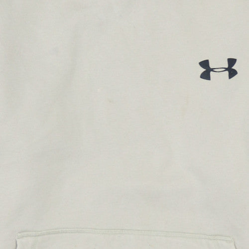 Under Armour Men's Beige Fleece Pullover Hoodie Medium