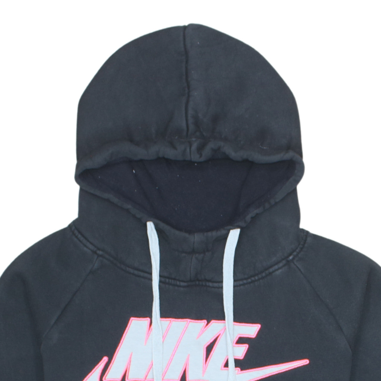 Nike Girls Black XL Pullover Hoodie with Logo Graphic Print Fleece