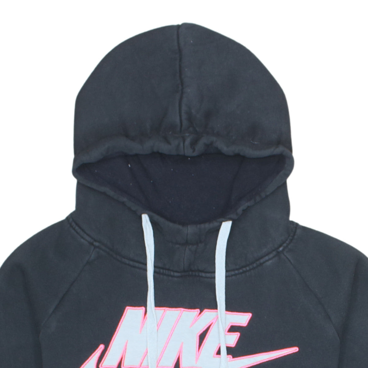 Nike Girls Black XL Pullover Hoodie with Logo Graphic Print Fleece