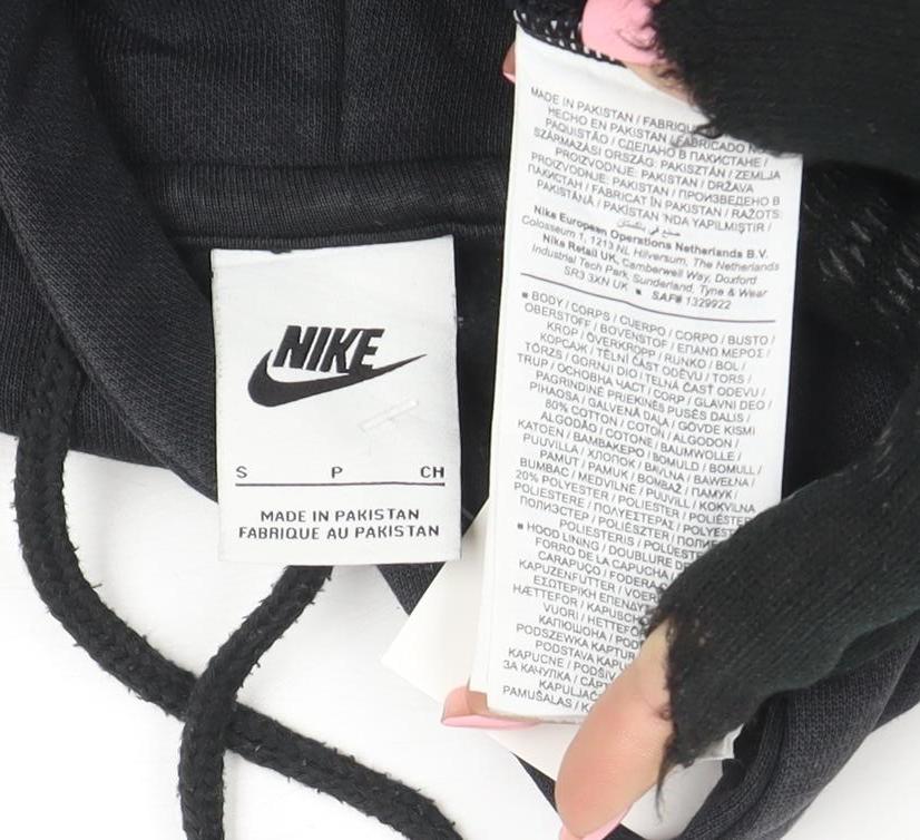 Nike Women's Black Small Pullover Hoodie Cotton Blend
