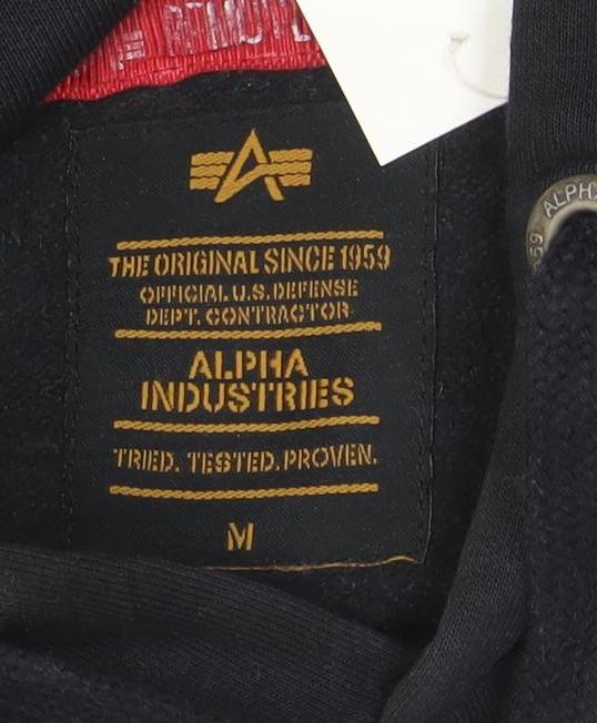 Alpha Industries NASA Black Men's Medium Pullover Hoodie