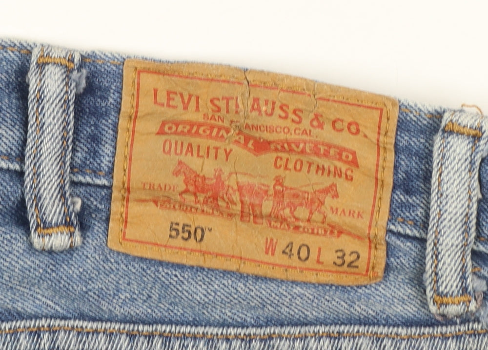 Levi's 550 Men's Blue Relaxed Fit Straight Leg Jeans W40 L32