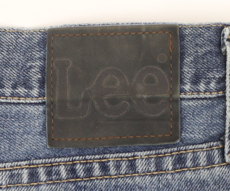 Lee Men's Blue 38x30 Straight Leg Regular Fit Denim Jeans