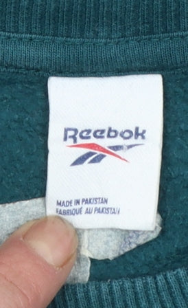 Reebok Men's Green XS Pullover Sweatshirt with Logo