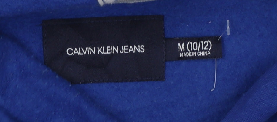 Calvin Klein Jeans Boys Blue Pullover Hoodie M (10/12) Cotton Blend