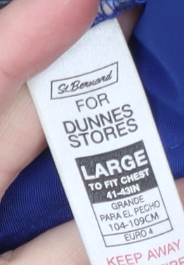 Dunnes Stores Men's Blue Hooded Windbreaker Jacket Size L