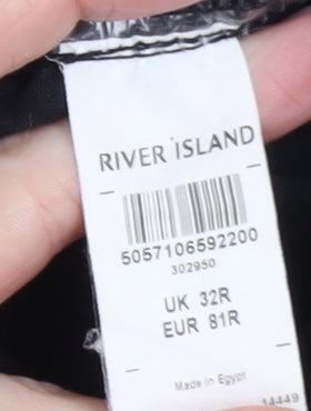River Island Womens Black Skinny Jeans Size 32 Slim Fit Denim