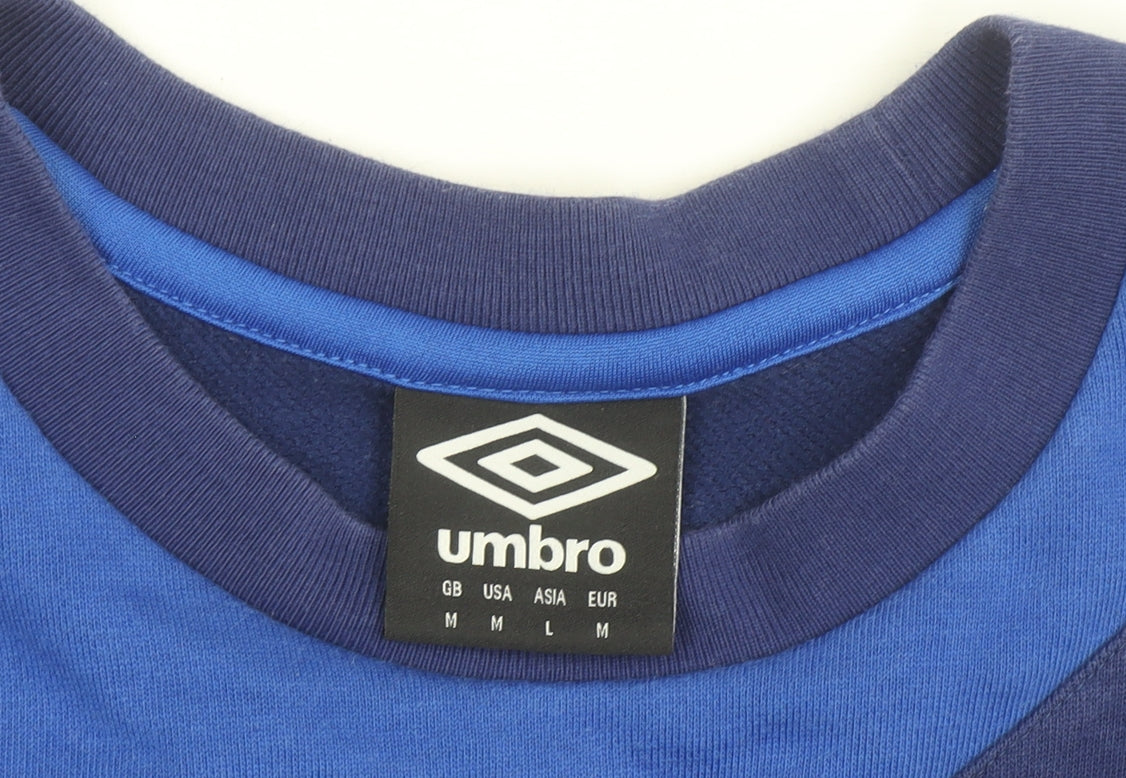 Umbro Men's Blue Crew Neck Pullover Sweatshirt Size M Sports Style