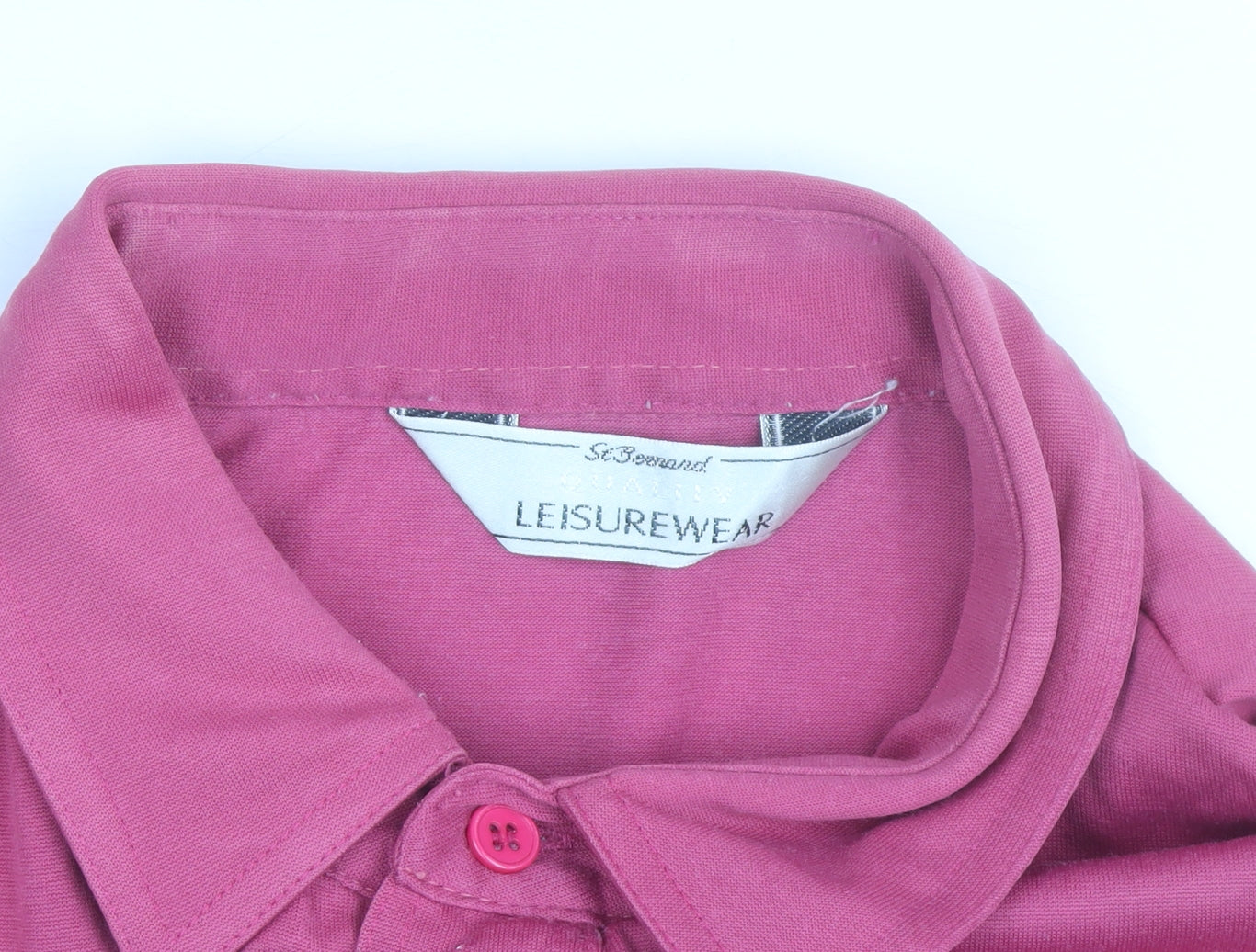 St Bernard Men’s Pink Cotton Blend Short Sleeve Polo Shirt XL