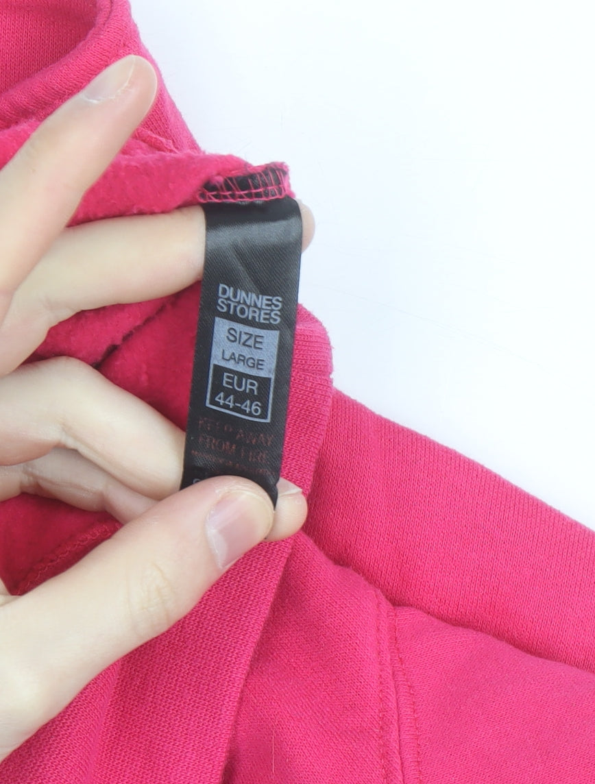 Dunnes Women Pink Half Zip Fleece Activewear Jacket Size 16