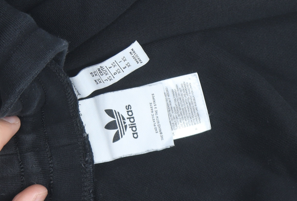 Adidas Womens Black XS Jogger Sweatpants with Side Stripe