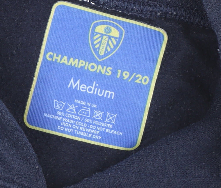 Leeds United Men's Blue Pullover Hoodie Medium EFL 2019/20 Champions