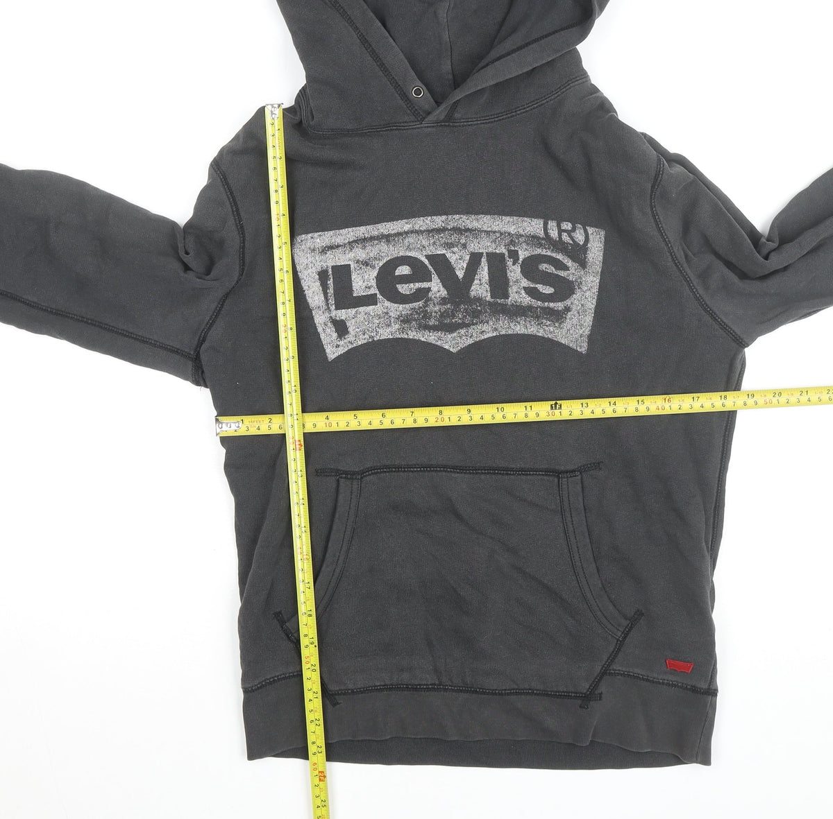 Levi's Men's Grey Pullover Hoodie Small Classic Logo