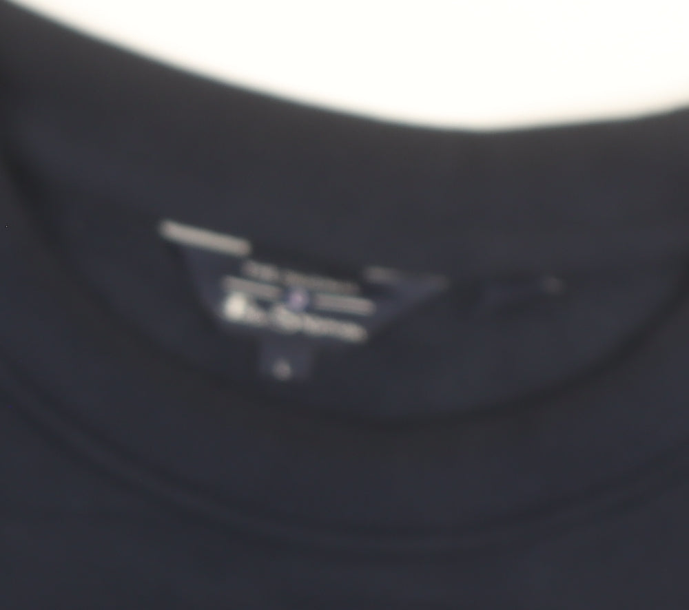Ben Sherman Men's Blue Colour Block Crew Neck Sweatshirt L