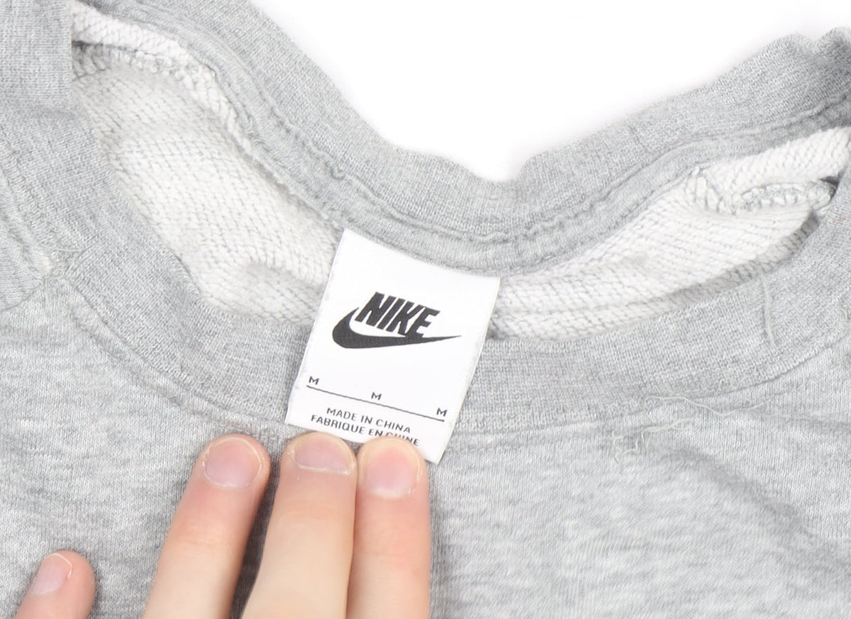 Nike Women Grey Crew Neck Pullover Sweatshirt Size M