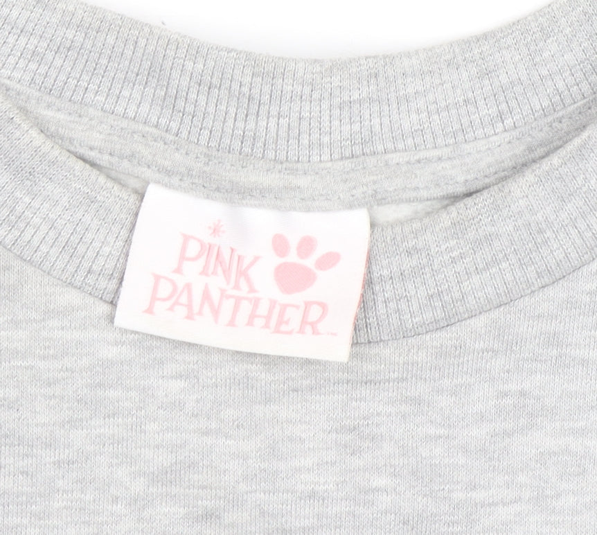 Pink Panther Women's Grey Pullover Sweatshirt Size L Save the Planet