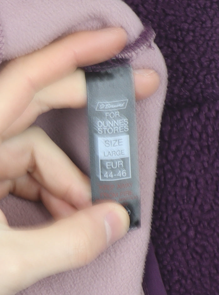 St. Bernard for Dunnes Stores Women's Purple Fleece Hooded Jacket Size 16