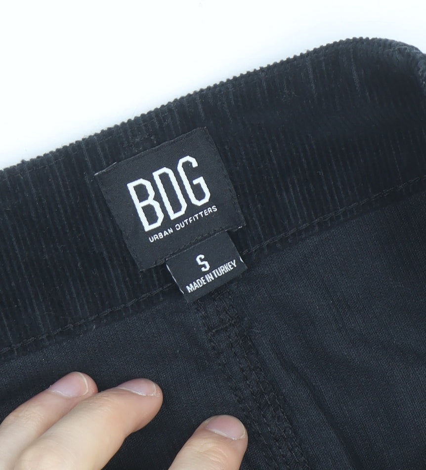 BDG Women’s Black Corduroy Mini Skirt Size S Straight Casual
