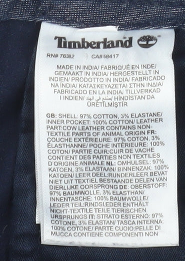 Timberland Men's Blue Chino Trousers W34 L32 Cotton Blend