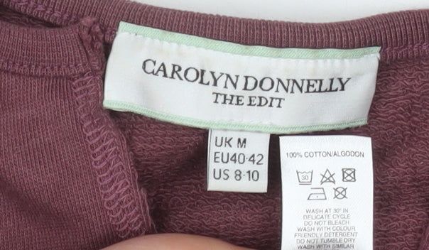 Carolyn Donnelly Women Plum Long Sleeve Pullover Sweatshirt Size M