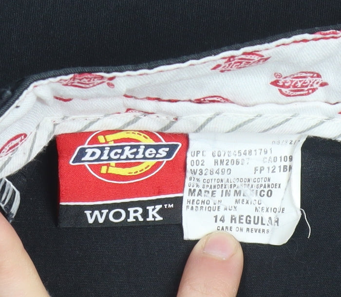 Dickies Women's Black 14 Regular Workwear Twill Trousers