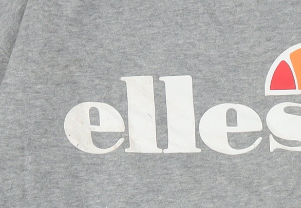 Ellesse Womens Grey Logo Crew Neck Sweatshirt UK 14