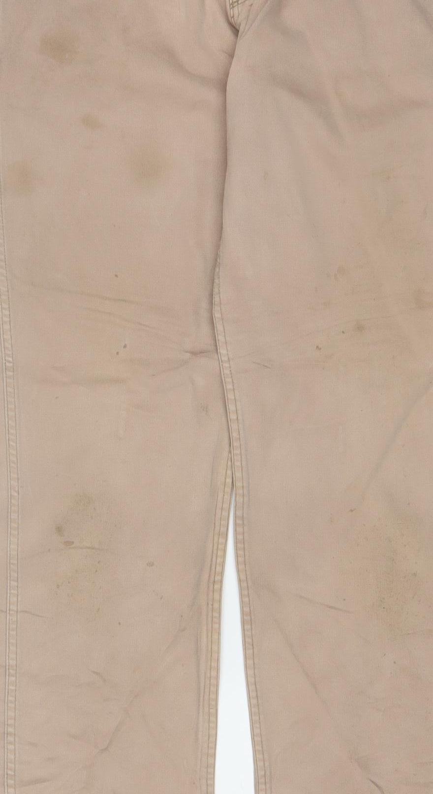 Wrangler Men's Beige Straight Fit Jeans W31 L34 Greensboro