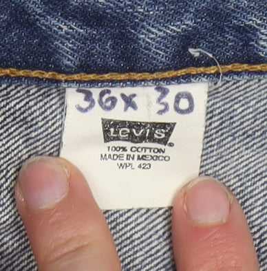 Levi's Men's Blue 36x30 Straight Fit Denim Jeans