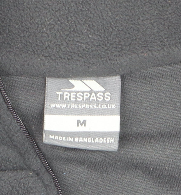Trespass Men's Black Fleece Half Zip Pullover Sweatshirt M