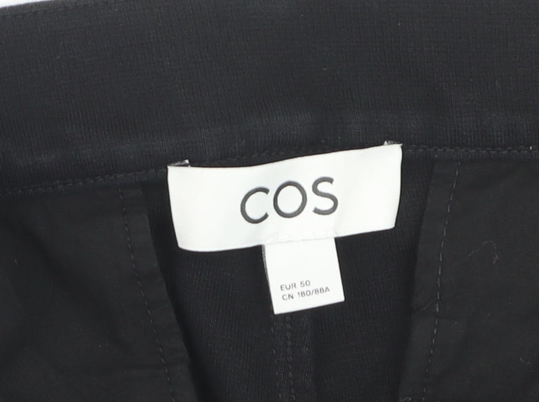 COS Women's Black Cotton Straight Leg Trousers Size 22