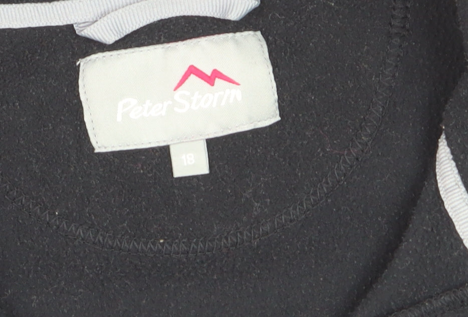 Peter Storm Women's Black 1/2 Zip Fleece Pullover Size 18