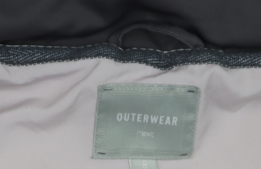 Next Women's Black Size 8 Puffer Jacket with High Collar