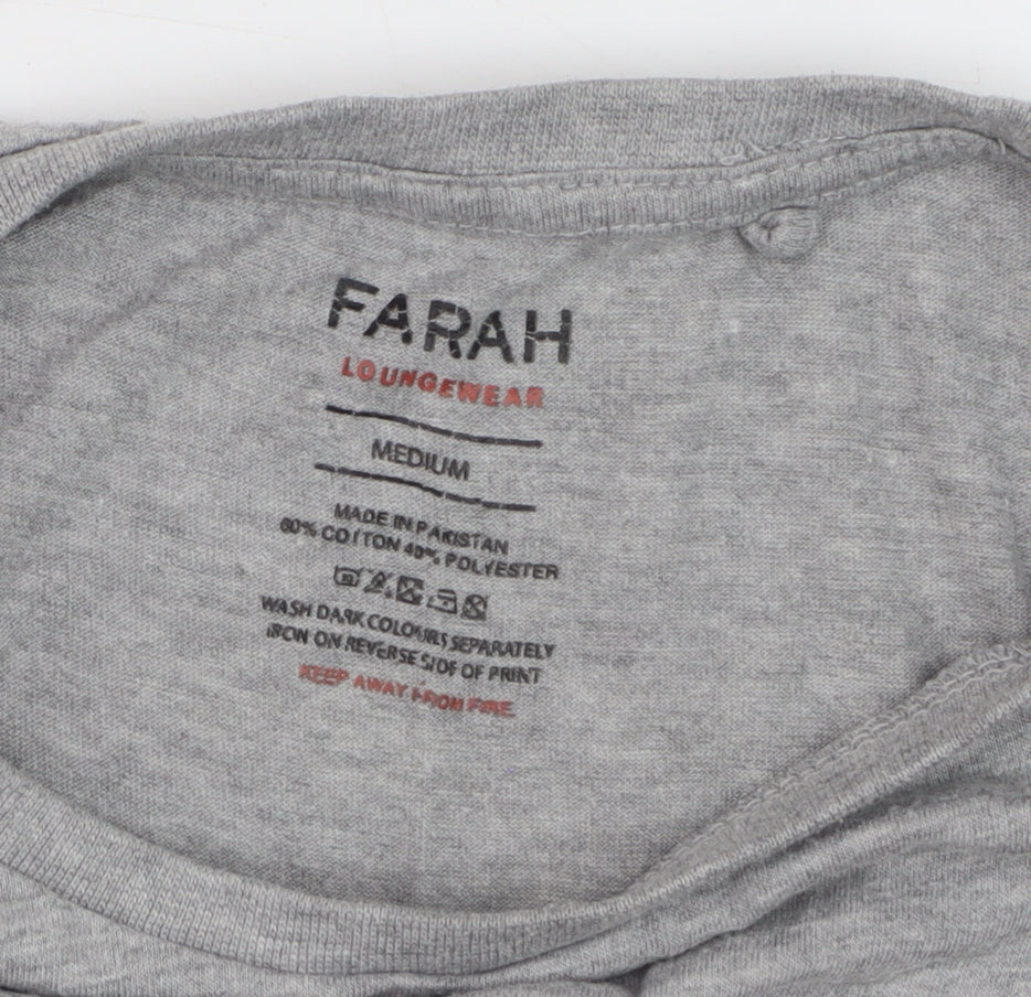 Farah Men’s Grey Crew Neck Short Sleeve T-Shirt Medium