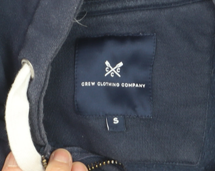 Crew Clothing Men's Blue Full Zip Hoodie Size S