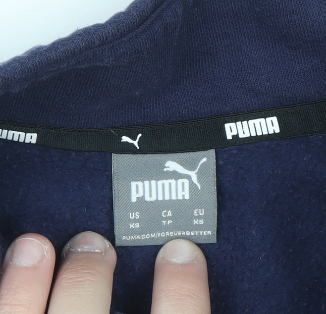 Puma Men's Blue XS 1/2 Zip Pullover Fleece Sweatshirt