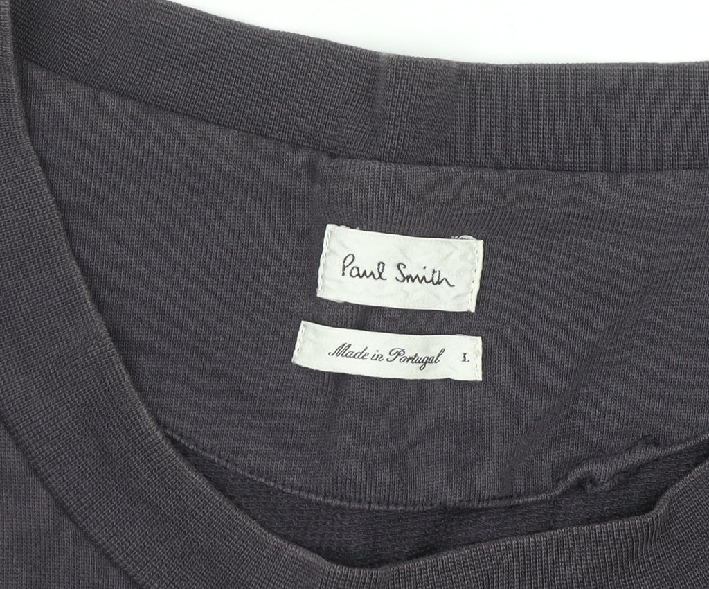 Paul Smith Men's Black HAUS Logo Sweatshirt Size L Pullover