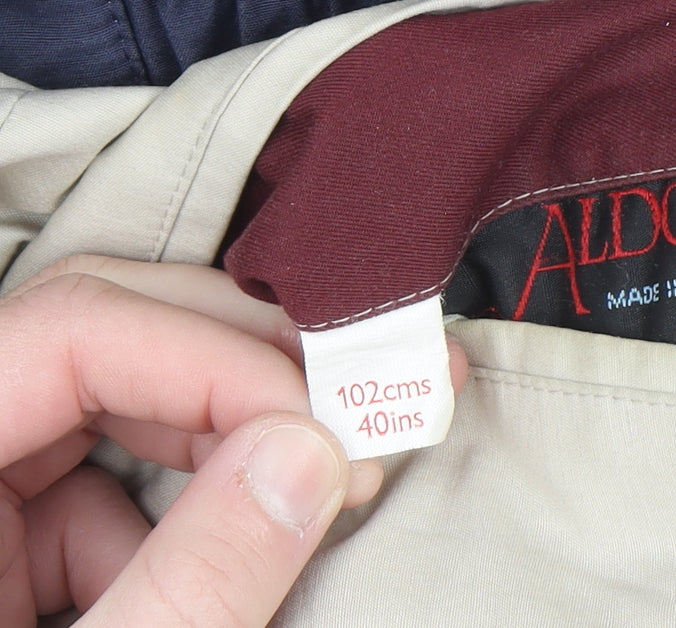 Aldor Men's Blue Reversible Bomber Jacket Size 40 Full Zip
