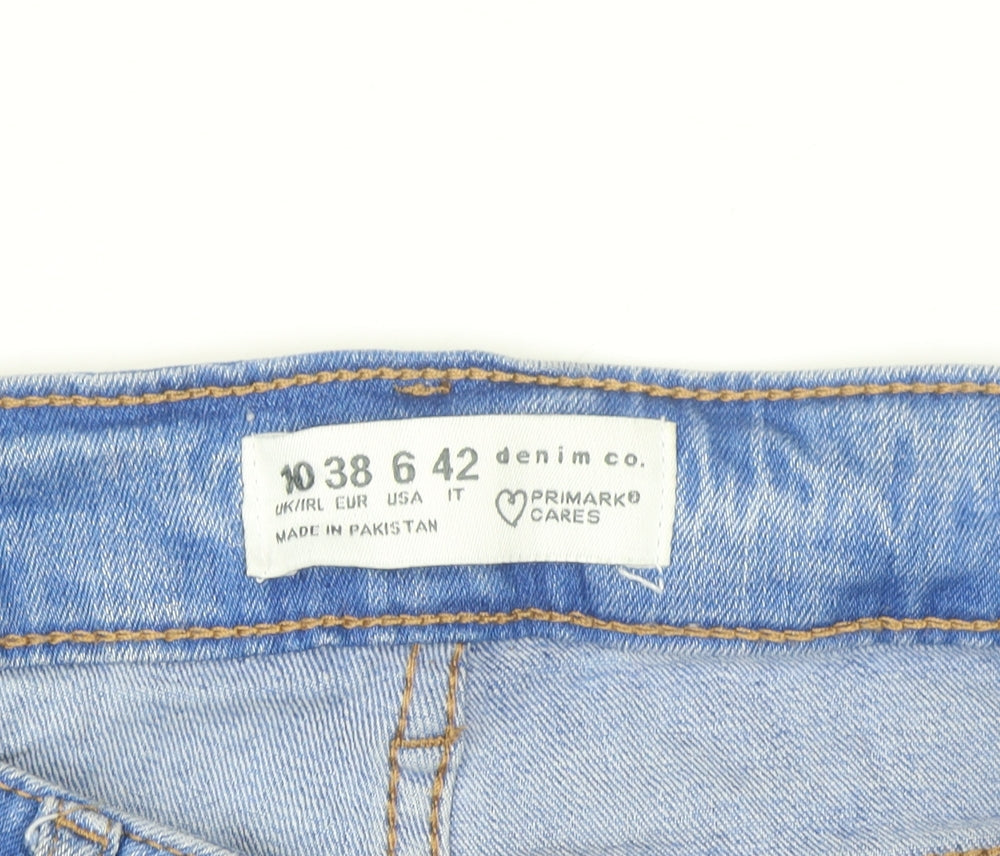 Primark Women Blue Distressed Skinny Jeans Size 10